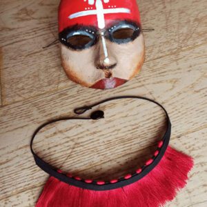 Paper Mache Mask and Neckless