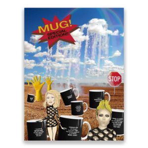 Velvet Kills, Mug, cartoon, blond, music duo, darkwave, su eko