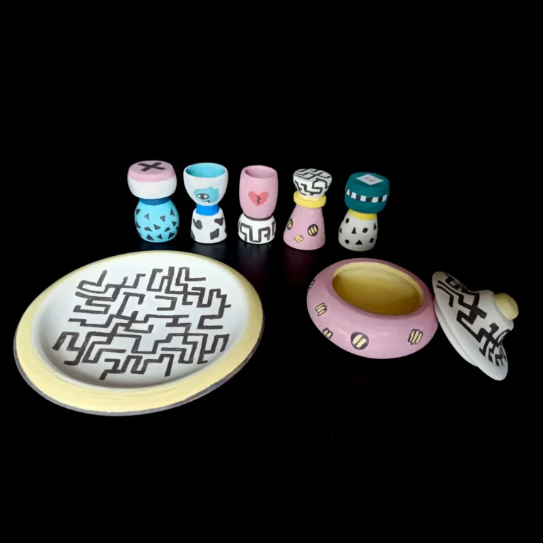 Collection of handmade ceramic objects and experimental forms
