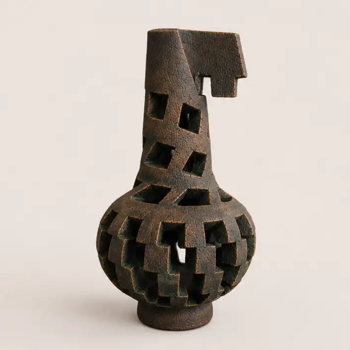Contemporary handbuilt ceramic sculpture by Mold Me Studio